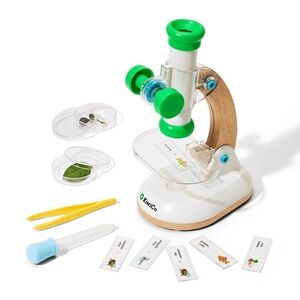 NWT Kiwico Green and White Kids Boys Girls Microscope Learning Toy Set